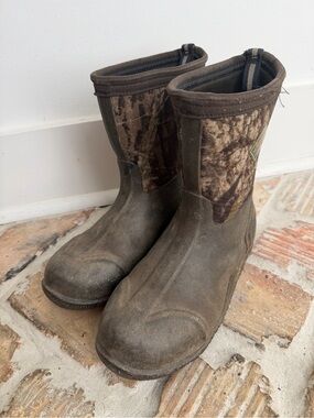 Kids Brown Waterproof Rain & Snow Boots Muck Boot Company size 3